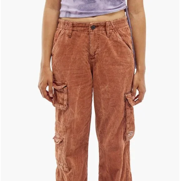 Y2K Low Rise Corduroy Cargo Pants